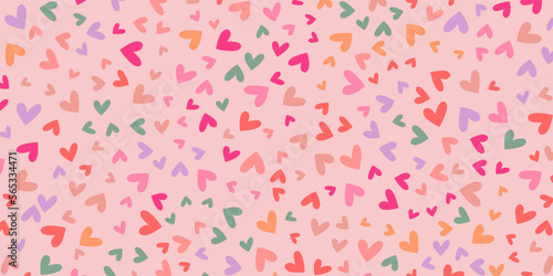 Ornate Happy Valentine's day background with hearts in a simple and minimal style. Y2k aesthetic. 
