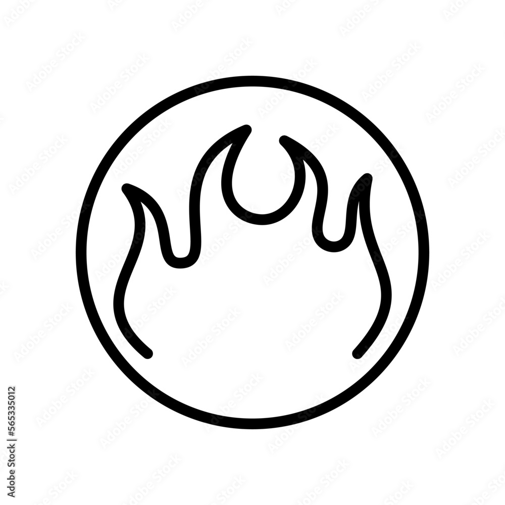 Fire Vector Icon. Vector sign in simple style isolated on white background. Fire Vector Icon. Vector sign in simple style isolated on white background.