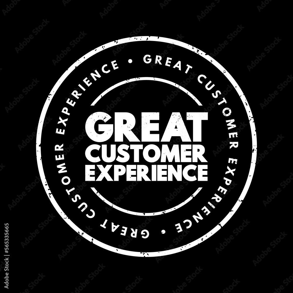 Great Customer Experience text stamp, concept background
