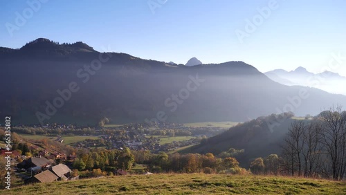 Alps mountain landscape in autumn