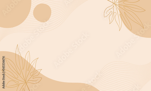 Tropical cover design with gold branch on background.
