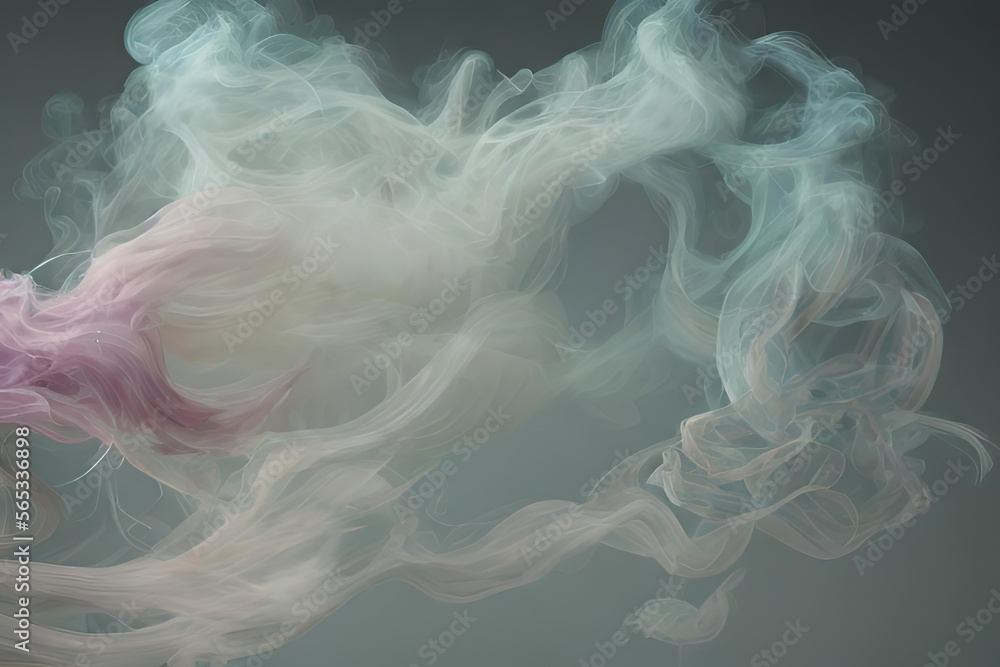 Fototapeta premium Dynamic Smoke Art with Color Gradient.
