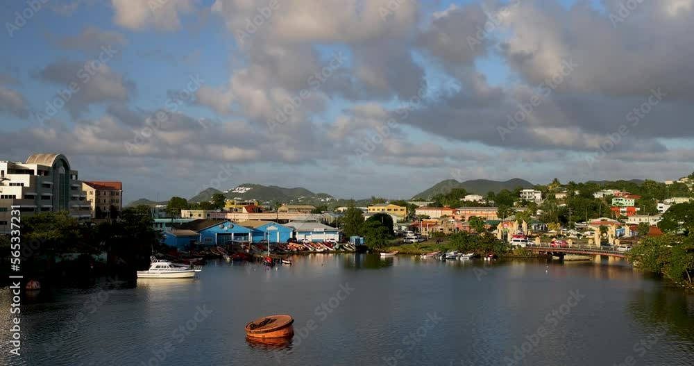 St Lucia Castries Caribbean cruise port city marina. British Commonwealth Island. Cruise ship vacation destination. National capital is city of Castries. Yacht, cargo, sailboat harbor marina. St Lucia Castries Caribbean cruise port city marina. British Commonwealth Island. Cruise ship vacation destination. National capital is city of Castries. Yacht, cargo, sailboat harbor marina.