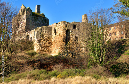ruins of an castle on the Scottish coastline