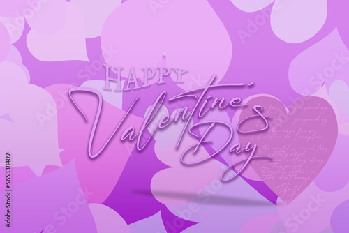 Illustration of Dia de San Valentin or Valentine s Day. Soft pink  pastel colors and hearts.
