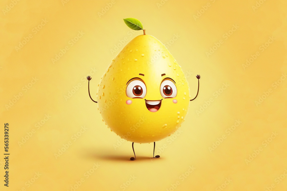 Avatar character based on a lemon, against a similarly colored background. Avatar character based on a lemon, against a similarly colored background.