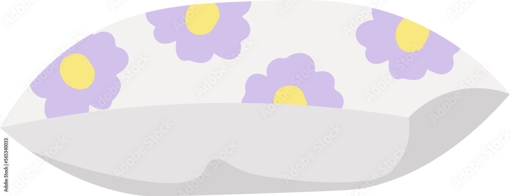 Comfortable cozy pillow flat icon Flower design
