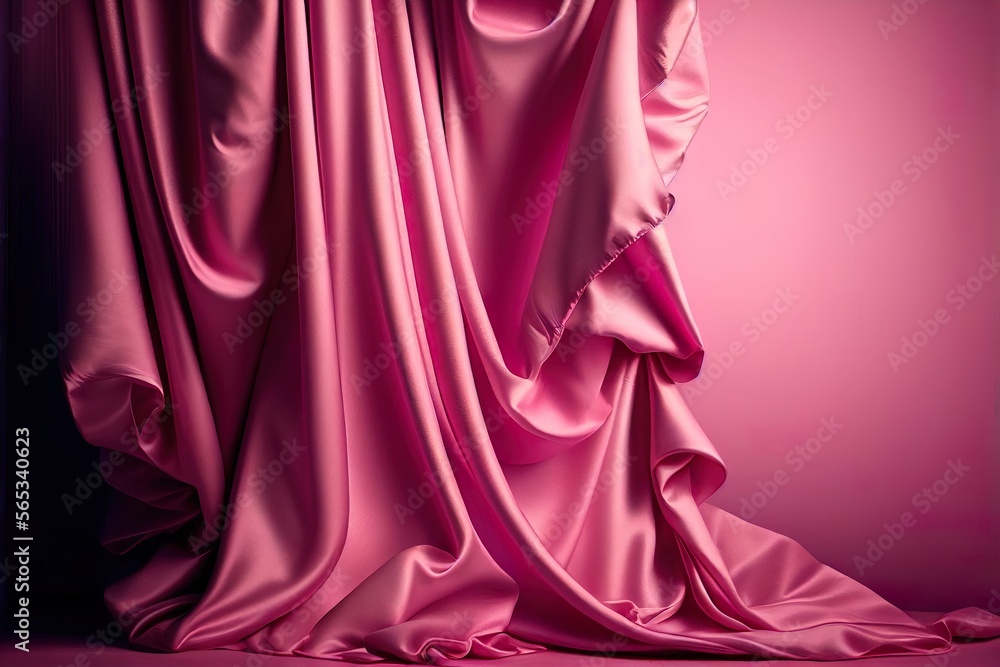 pink silk backdrop