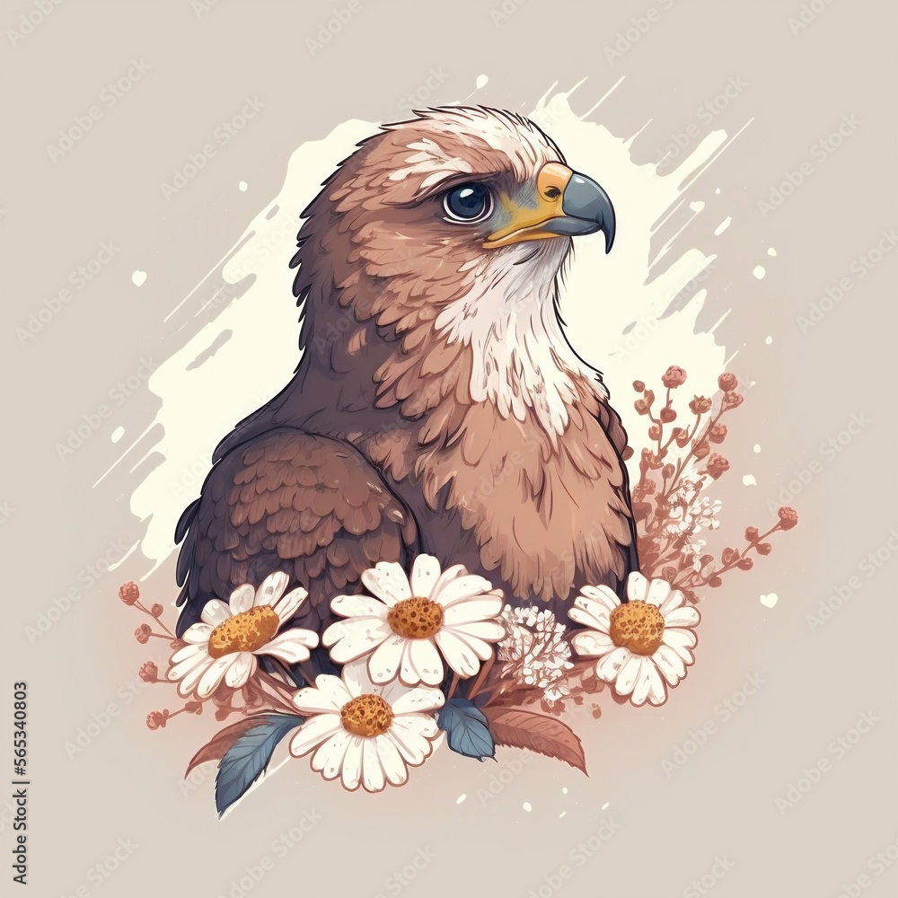 Fototapeta premium illustration of an eagle ai generative