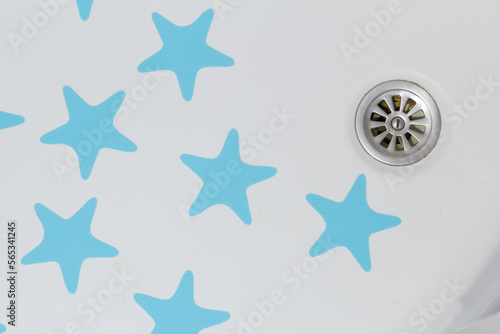 Adhesivos con forma de estrella para el pie de ducha o bañera photo