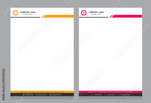 modern clean business letterhead design corporate letterhead