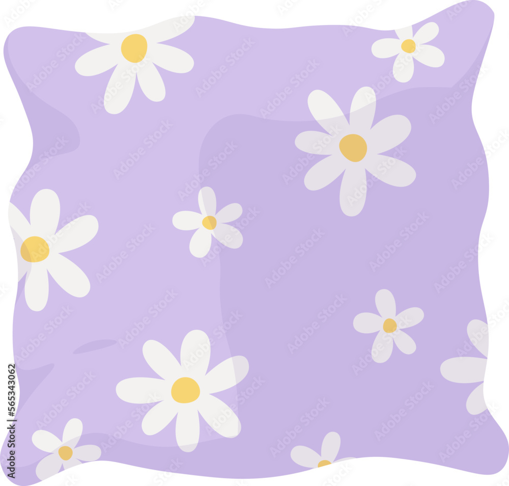 Flower fabric design flat icon Stylish decorative pillow Flower fabric design flat icon Stylish decorative pillow