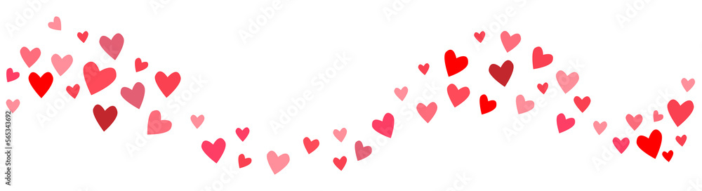 wave of hearts in horizontal format