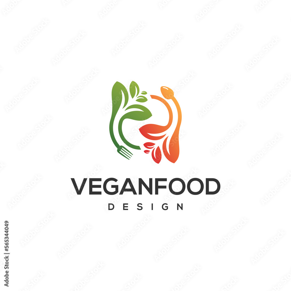 Healthy Organic eco vegetarian food Logo design vector template. Ecology Health eco Organic Logo fresh from farm vegetables Logotype concept icon art