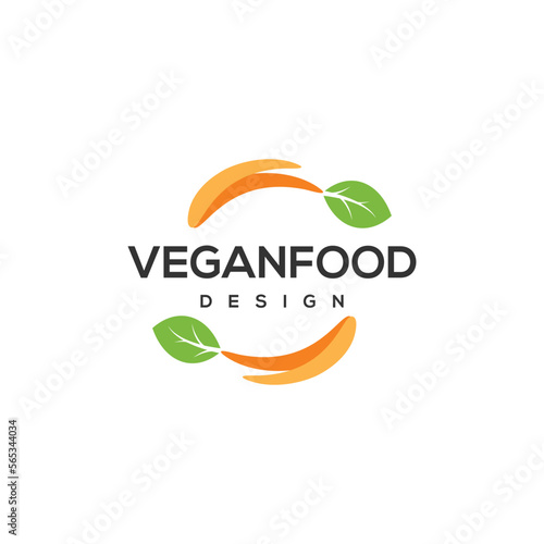 Healthy Organic eco vegetarian food Logo design vector template. Ecology Health eco Organic Logo fresh from farm vegetables Logotype concept icon art