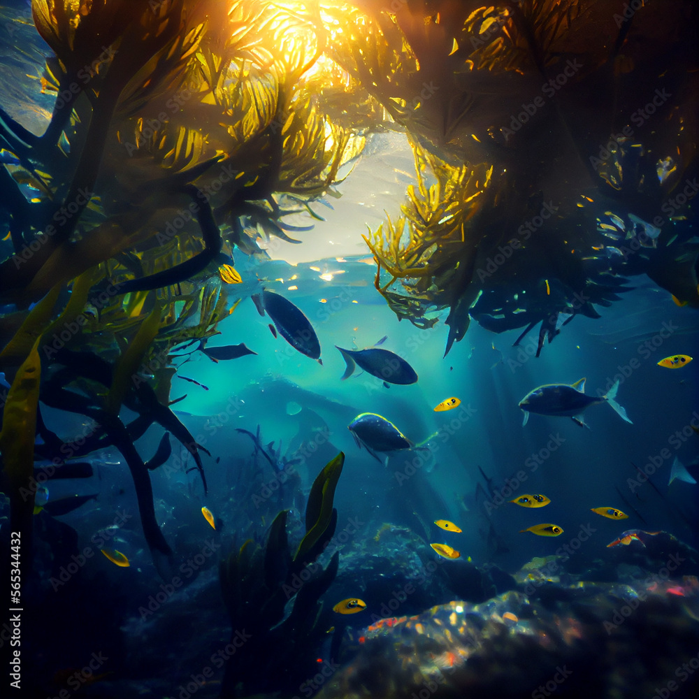 A Symphony of Movement: Fish and Plants in Harmony