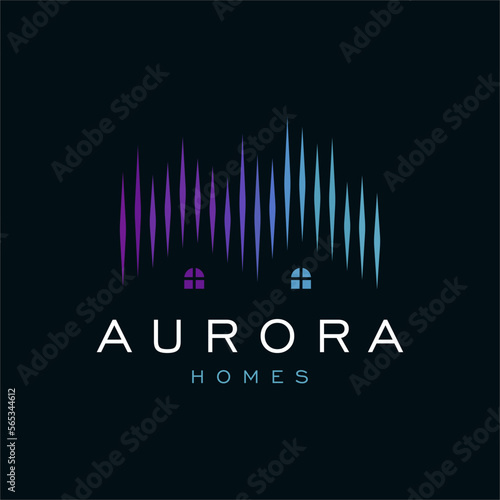 Northern Lights Haven, an Aurora Borealis-Inspired Real Estate Logo Design