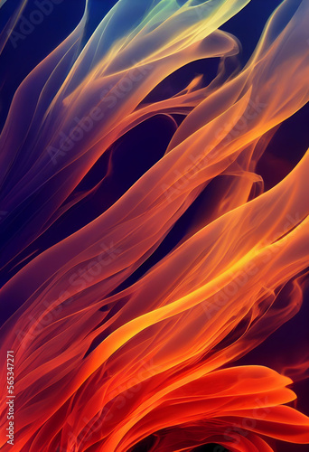 Beautiful fire wallpaper illustration art Generative AI Content by Midjourney