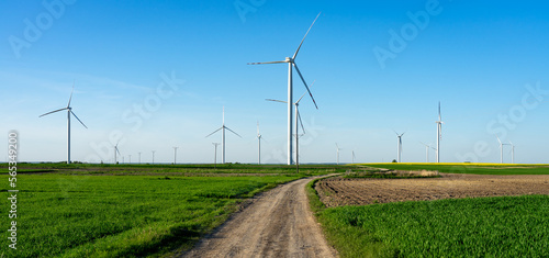 Wind turbine farm in Poland