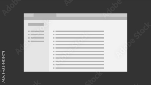 Empty browser window and email on transparent background. Empty web page mockup with toolbar