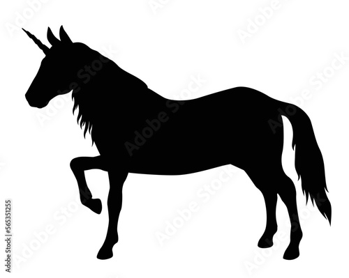 Unicorn Silhouette. Vector Symbol.