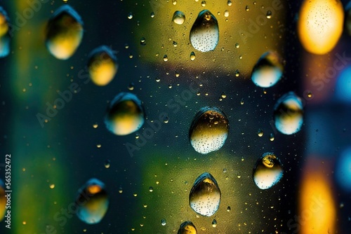 Illustration photo of raindrops on a window, moddy depressing