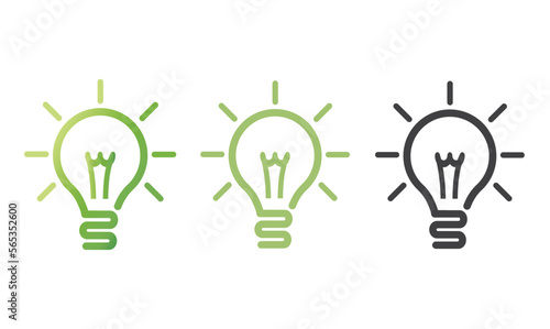 Electric light bulb in three variants.