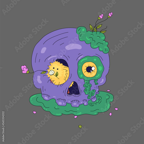 Colorful monster graffiti vector. great for backgrounds, wallpapers and screen printing.	