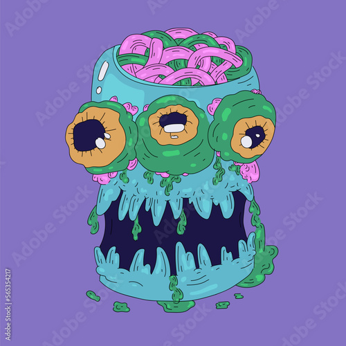 Colorful monster graffiti vector. great for backgrounds, wallpapers and screen printing.	