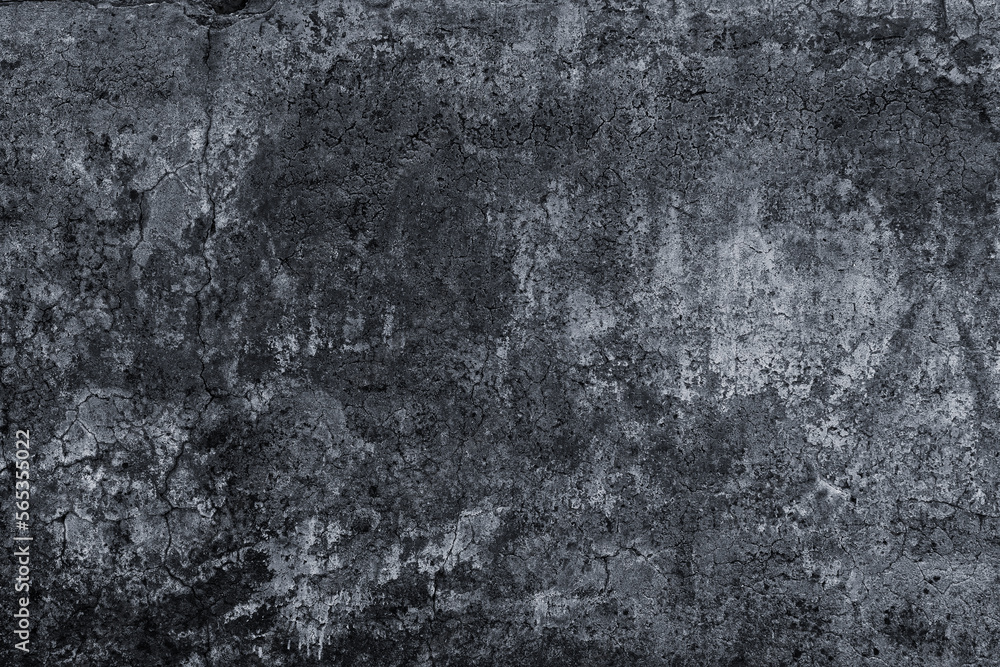 Old cracked concrete wall distressed texture. Aged rough cement weathered pattern. Grunge textured background