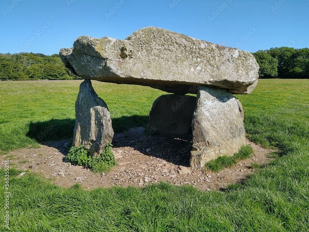 A neolithic burial chamber on the Welsh island of Anglesey