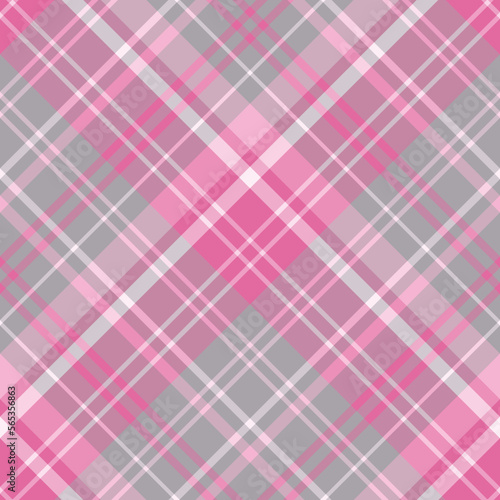 Seamless pattern in exciting gray and pink colors for plaid, fabric, textile, clothes, tablecloth and other things. Vector image. 2