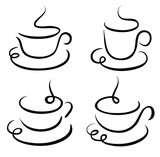 Coffee cup vector symbols. 