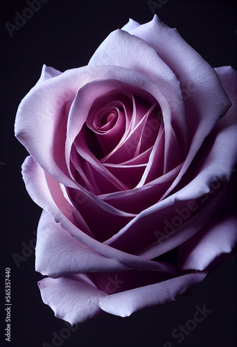 Beautiful pink Rose for valentine or romantic event background and artwork created by generative ai