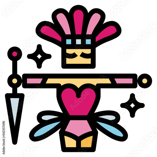 cabaret filled outline icon style