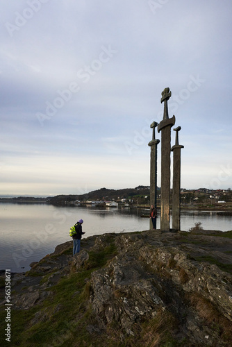 Sverd i fjell (Swords in Rock) memorial, Stavanger, Norway © Fritz We