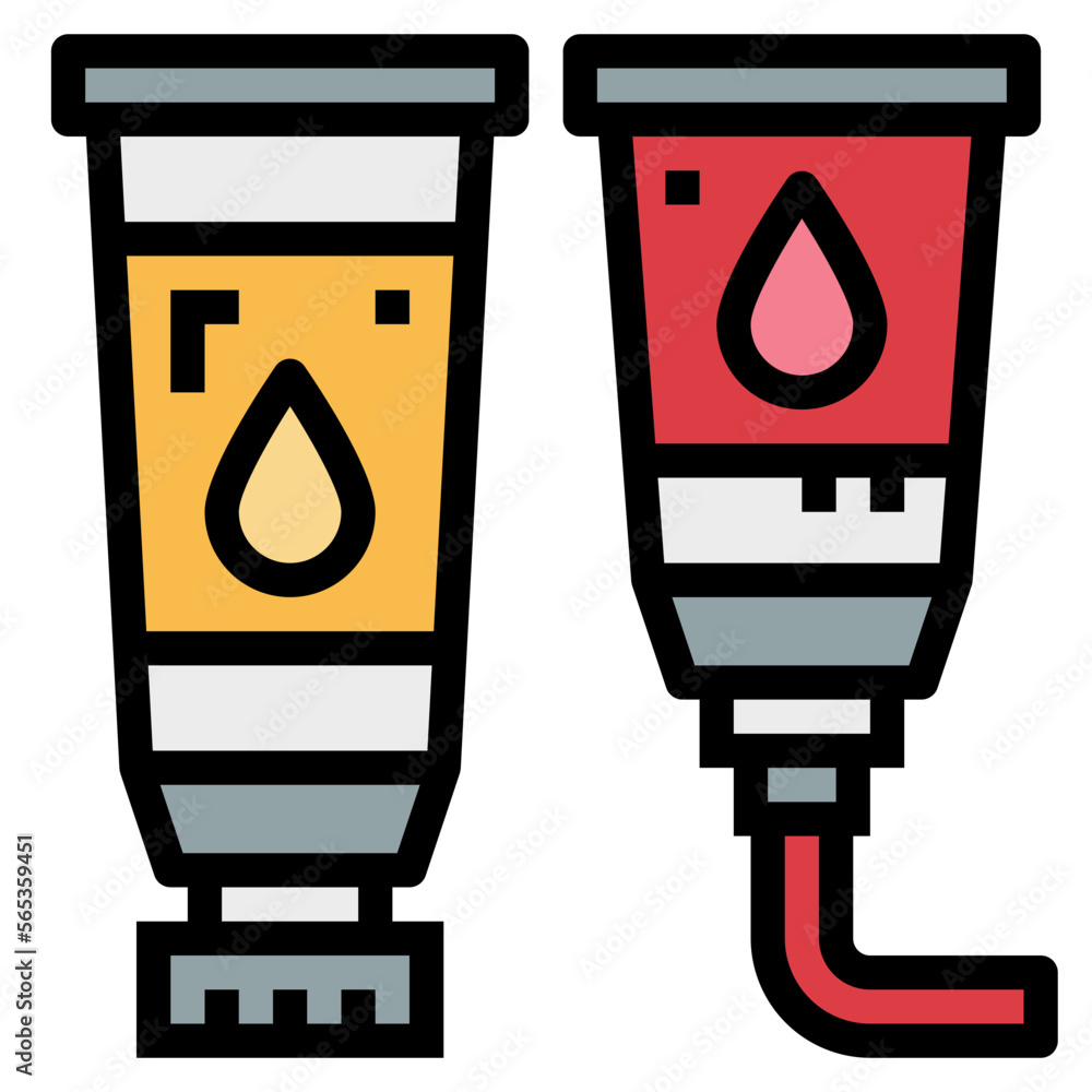 paint tube filled outline icon style paint tube filled outline icon style