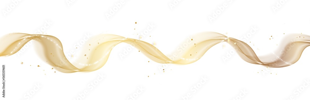 Magic wave lines flowing smooth curve gold