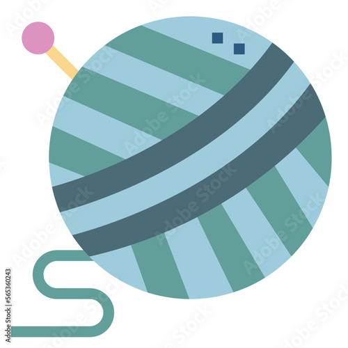yarn flat icon style