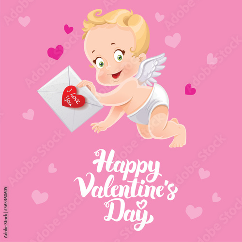 valentine s day cupid with heart