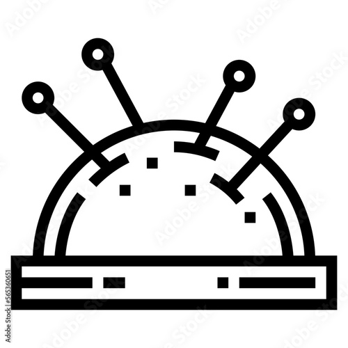 pincushion line icon style