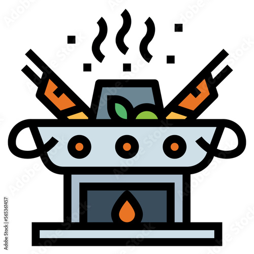 tom yum goong filled outline icon style