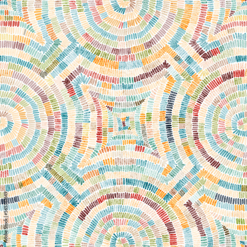 Seamless embroidered pattern. Scandinavian motifs. Vector illustration.