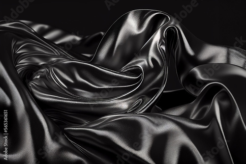 Silver Lined Black Fabric Foil Texture A Perfect Balance of Elegance and Edge made with Generative AI