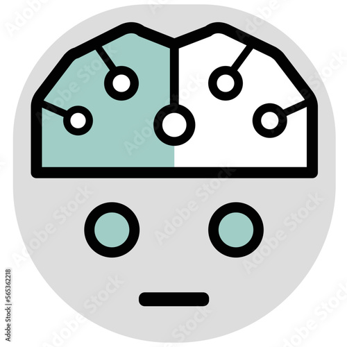 Logo, intelligence artificielle, cerveau.