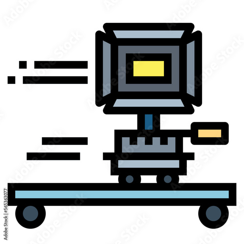 dolly filled outline icon style