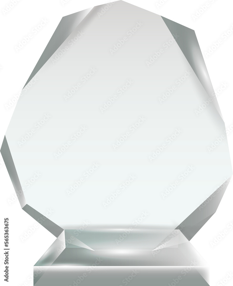 Transparent Blank Crystal Glass Trophy Award template Transparent Blank Crystal Glass Trophy Award template