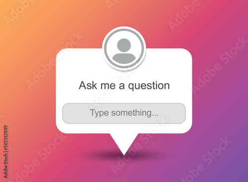 Ask me a question icon in flat style. Faq vector illustration on isolated background. Help button sign business concept.