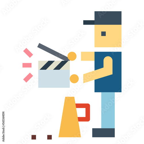 producer flat icon style
