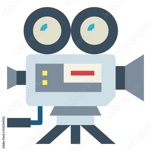 video camera flat icon style